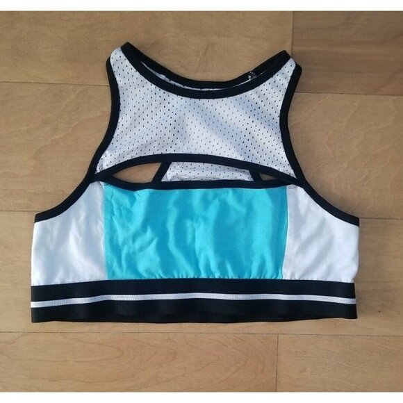 Joe Boxer Girl's Cotton-Blend Training Bra Bralette White/Blue/Black Size M/M - Picture 1 of 3